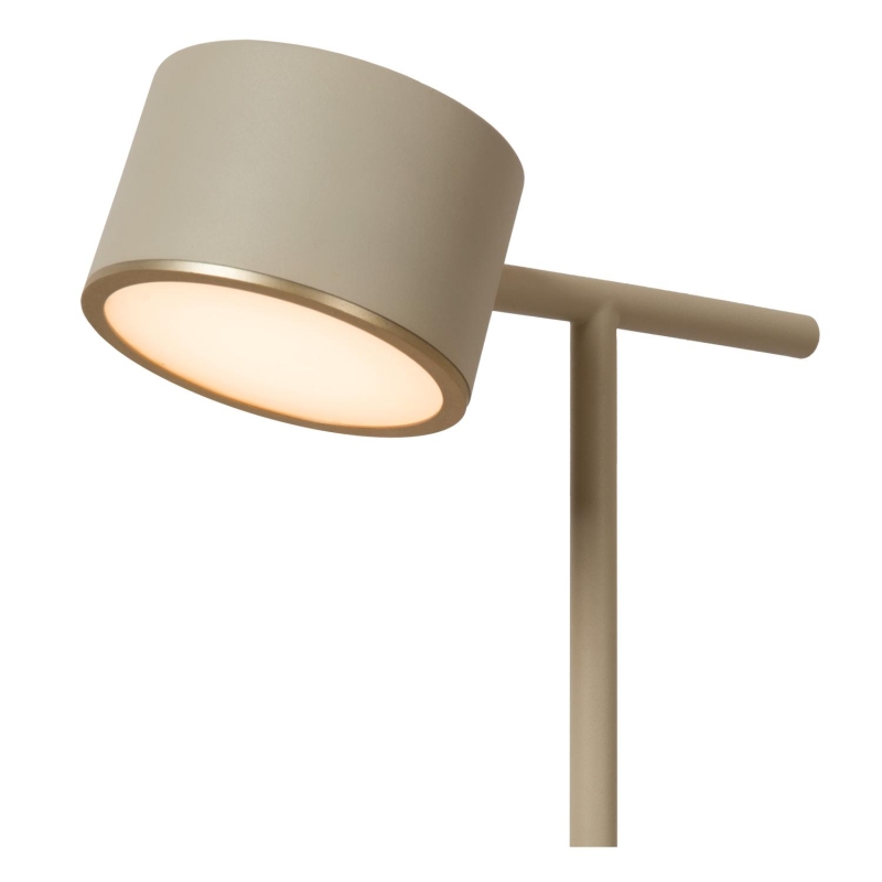 Lucide GIAN - Stojacia lampa - LED Dim. - 1x8W 2700K - Taupe